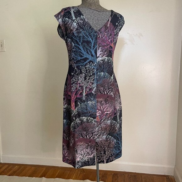 Sharon London bodycon moody forest print dress, size medium - Picture 2 of 6